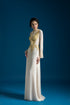 A-line wedding dress with detachable skirt
