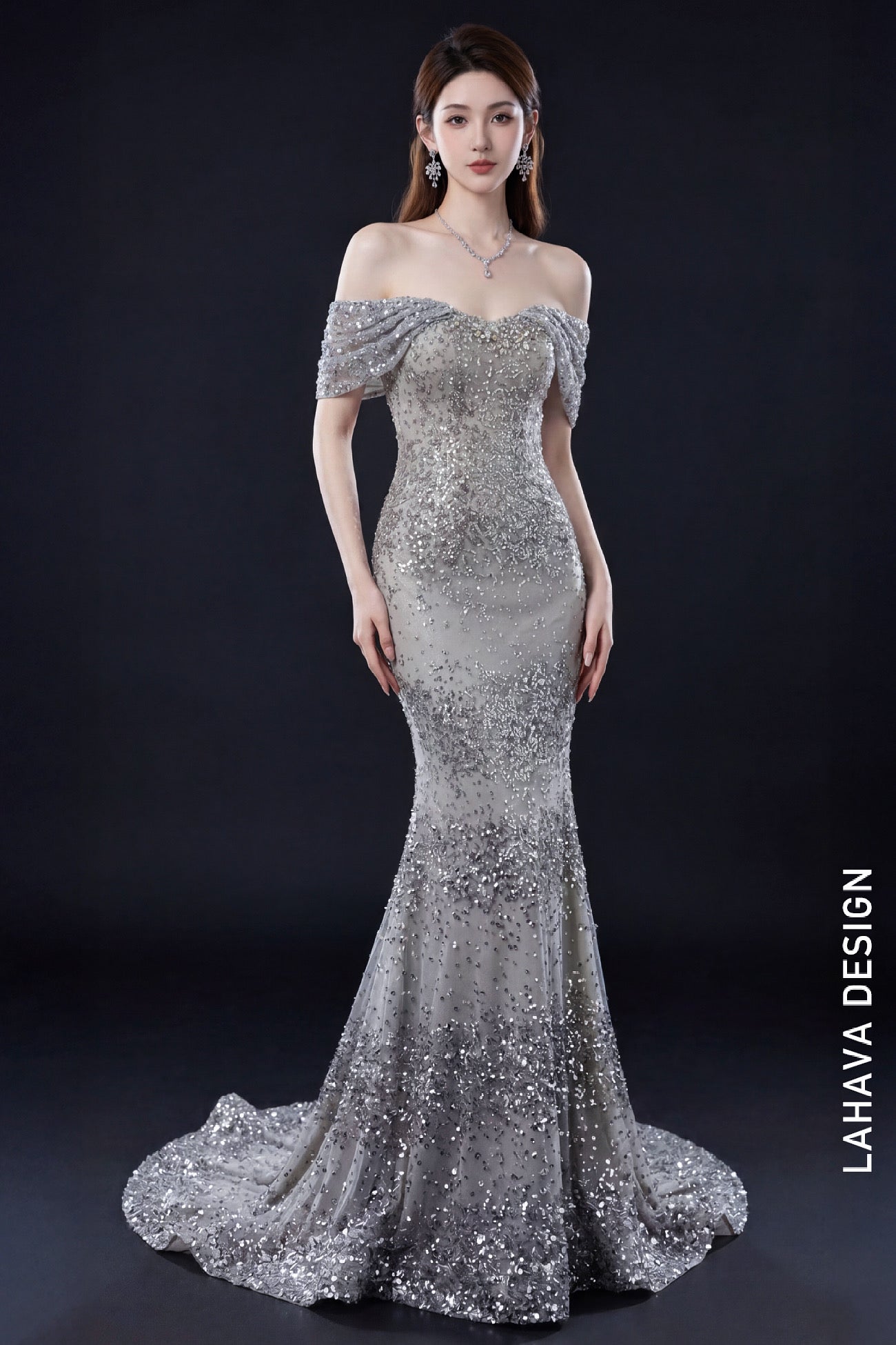 open lace back dress Nh  Ao Dai Dress | Vietnamese Modernized Dress